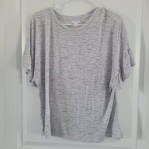 LulaRoe Heathered Gray Blouse Top